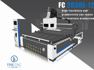 FC2030E-12 ATC CNC Router With Press Roller